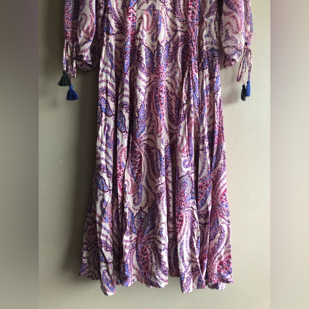 NEW Free People Women Mirage boho printed maxi dress pink Size 0 - Picture 7 of 16